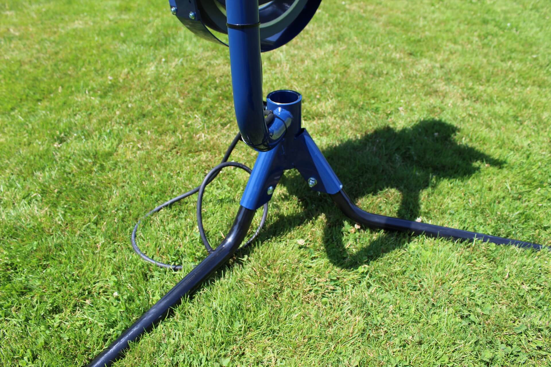 Bata 2 pitching machine in softball position