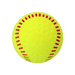 12in Yellow Dimpled Softballs with Simulated Red Seams