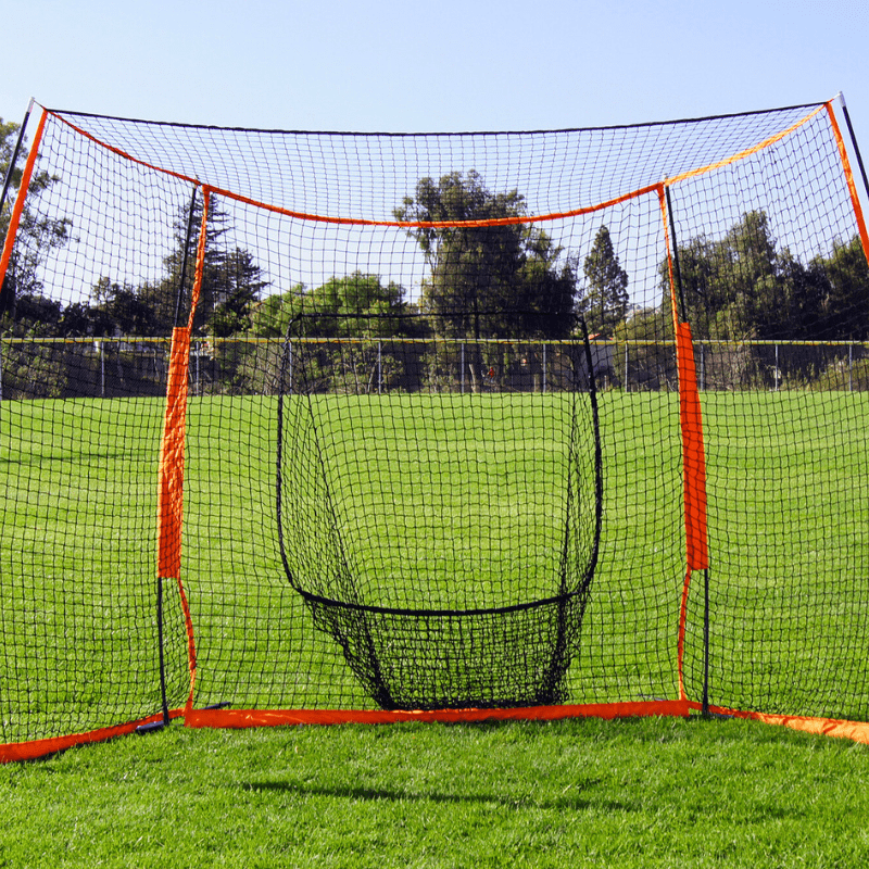 Bownet Portable Hitting Station in park with green grass