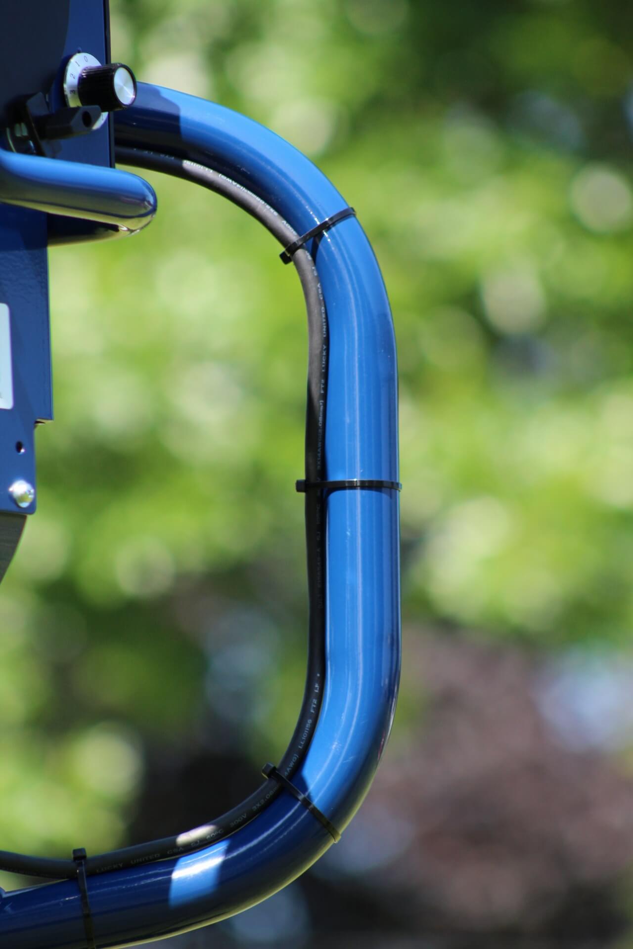 Handle on the bata 2 pitching machine