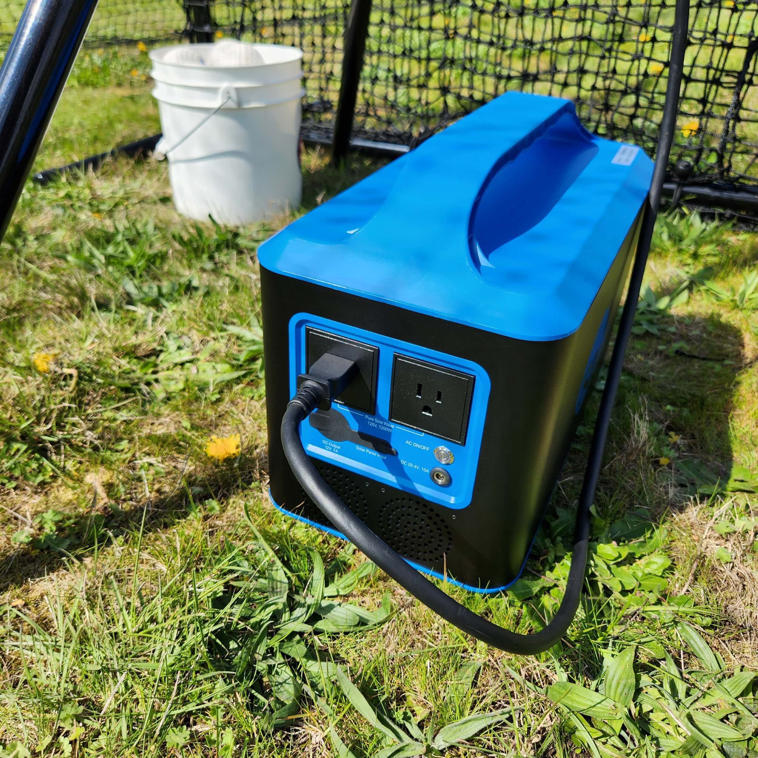 Bata battery being used with the bata 2 pitching machine