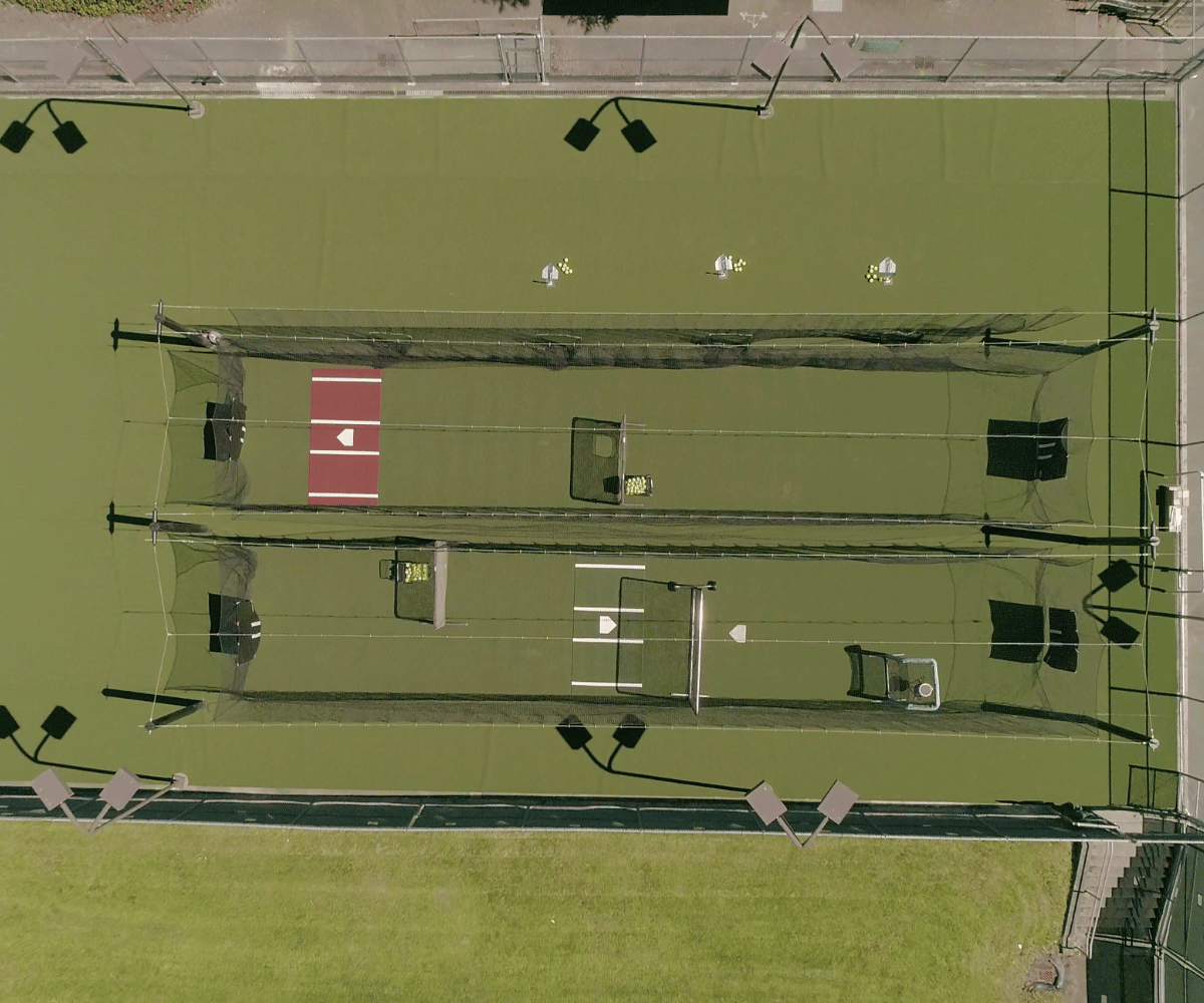 Birdseye view of a double stall Mastodon at Western Washington University