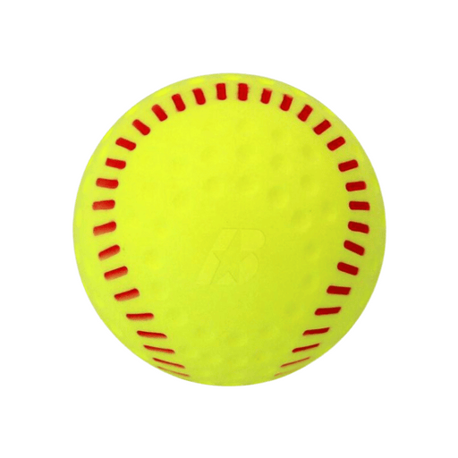 12in Yellow Dimpled Softballs with Simulated Red Seams