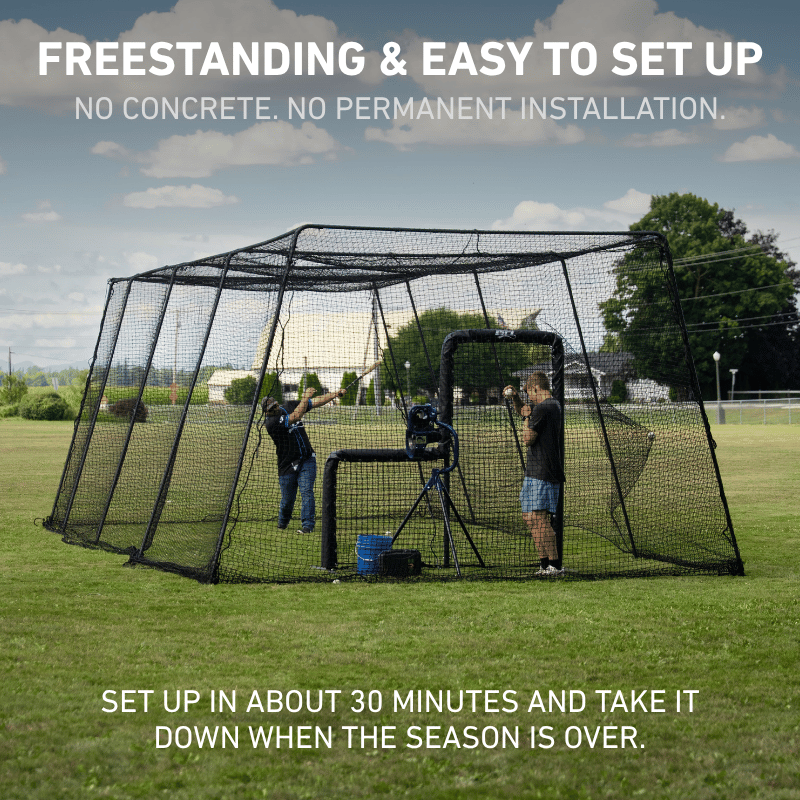 Freestanding Trapezoid Batting Cage (Complete)