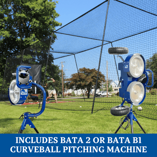 Freestanding Trapezoid Ultra Batting Cage Package