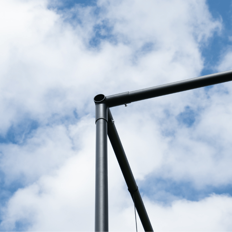 The Thumper batting cage frame corner 