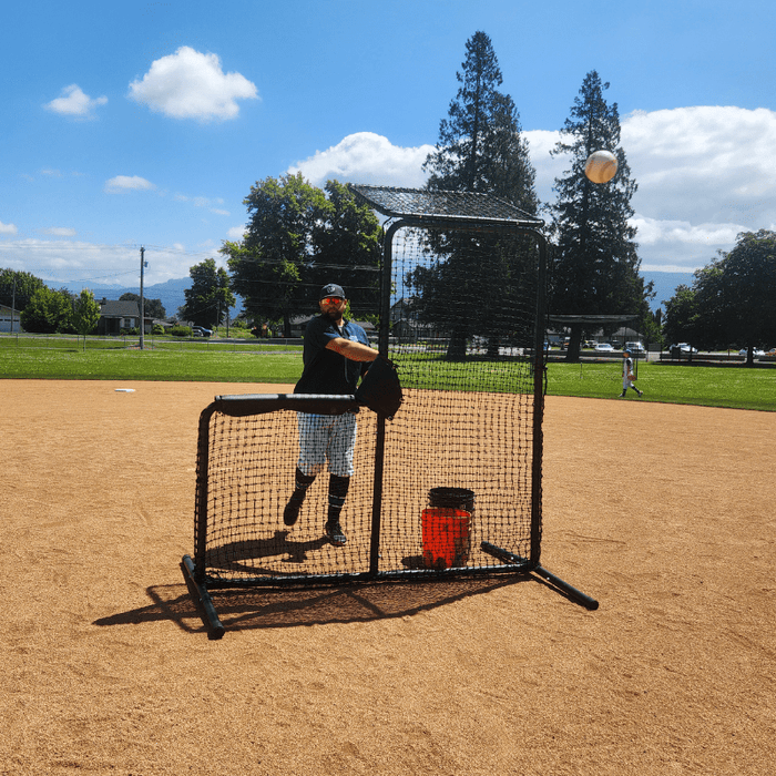 Armadillo Protective L-Screen & Deflection Screen Combo | Batting Cages Inc
