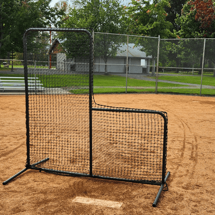 Standard Baseball Protective L-Screen and Net | Batting Cages Inc