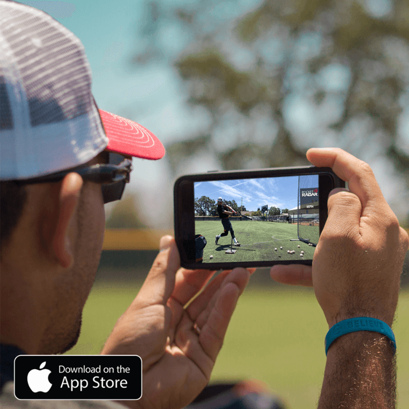 Man using Pocket Radar Smart Coach app on his phone