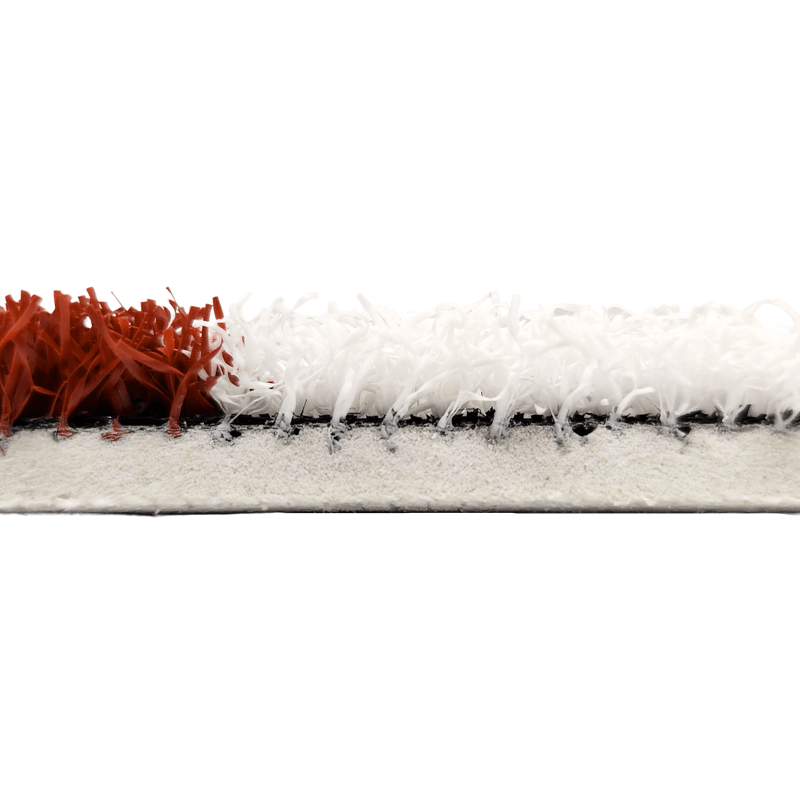 Deluxe Batter's Box Mat edge close up clay and white