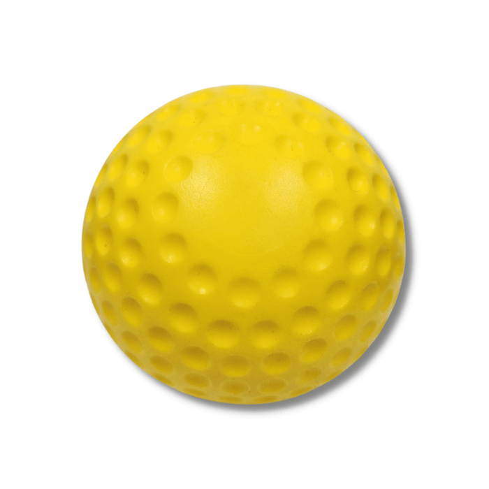 12-Pack 9" Yellow Dimpled Baseballs For Pitching Machines, Hand-Eye