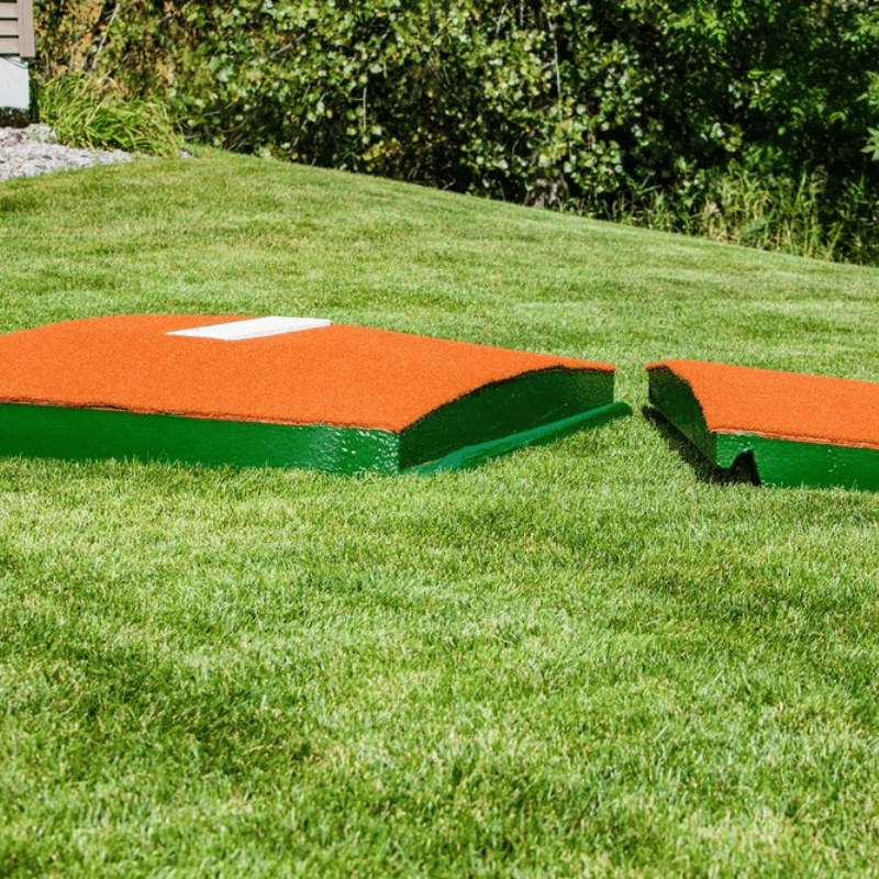 10in Oversize Practice Mound with Turf split apart