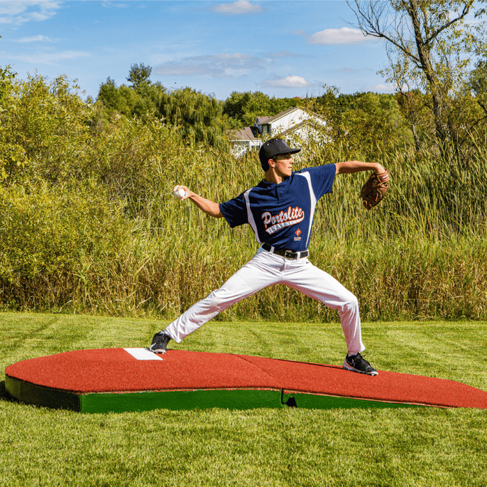 2 Piece Indoor Practice Mound with Turf Red