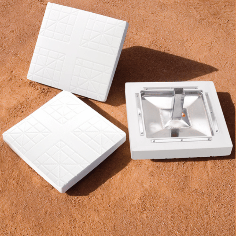 Major League Bases w/ Anchors & Plugs (Set of 3) | Batting Cages Inc